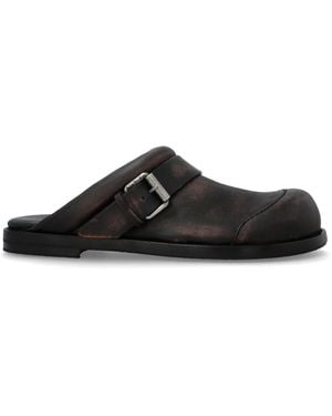 Acne Studios Leather Slides - Black