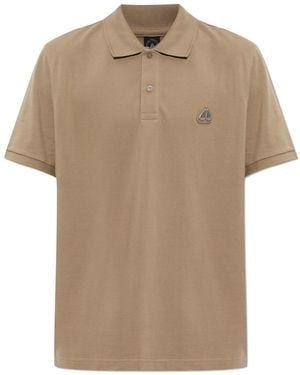 Moose Knuckles Polo With Applied Logo - Natural