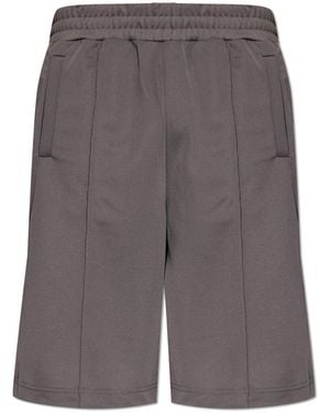 Palm Angels Shorts With Stitching On The Legs - Grey