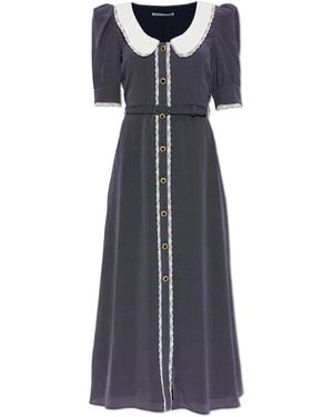 Alessandra Rich Polka Dot Patterned Dress - Blue