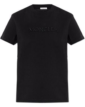 Moncler T-Shirt With Logo - Black