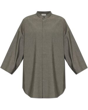 Fear Of God Shirt With A Stand-Up Collar - Grey