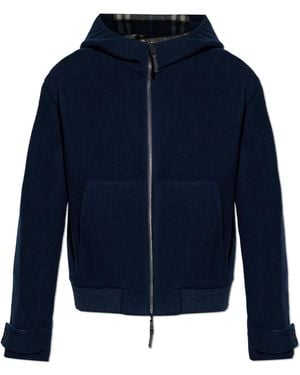 Burberry Reversible Wool Jacket 'Hollingwood' - Blue