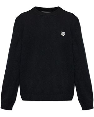Maison Kitsuné Crew Neck Jumper - Blue