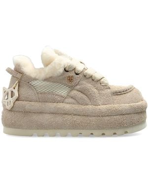 Naked Wolfe Platform Boots 'Beau' - Natural