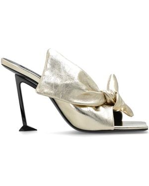 Givenchy Leather Heeled Mules With A Bow - White