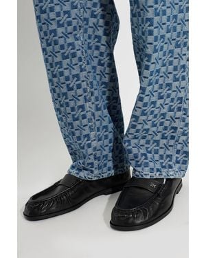KENZO Leather 'Loafers' Shoes - Blue