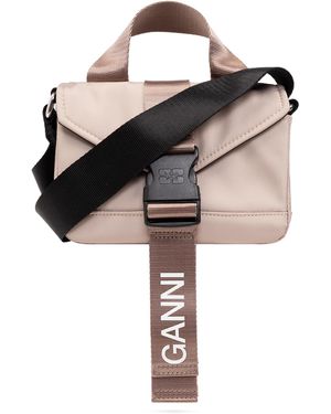 Ganni 'tech Satchel Mini' Shoulder Bag, - Black