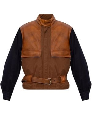 Etro Insulated Jacket With Belt - Brown