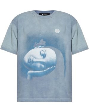 MISBHV T-Shirt With A Vintage Effect - Blue