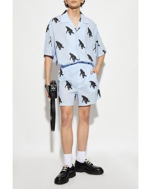 Moschino Animal Print Shorts - Blue
