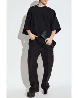 Rick Owens Oversized Cupro T-Shirt in Black for Men | Lyst