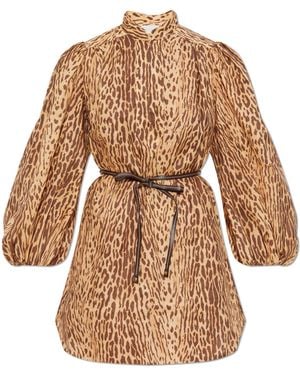 Zimmermann Animal Print Dress - Natural