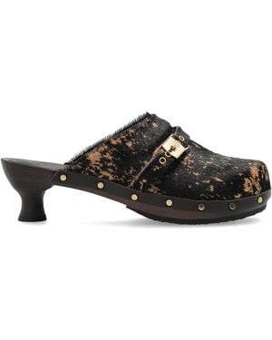 Scholl Pescura Clarie Clog Heeled Mules - Black