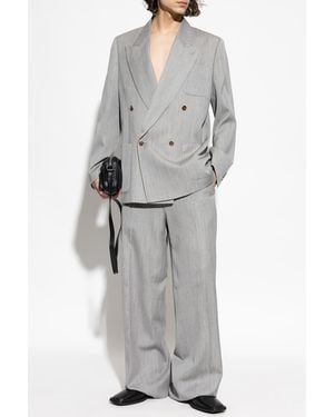 Amiri Double-Breasted Blazer - Gray