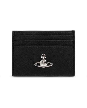 Vivienne Westwood Card Holder With Logo - Black