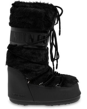 Moon Boot Snow Boots 'Icon Faux Fur' - Black