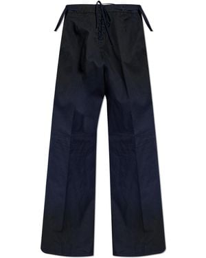DSquared² Trousers With Decorative Tie - Blue