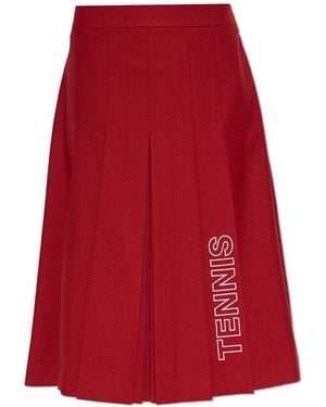 LACOSTE RUNWAY Pleated Skirt - Red