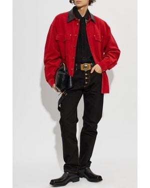 Versace Straight-Leg Jeans - Red