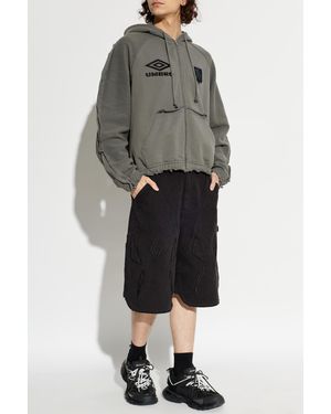 Umbro Shorts With Stitching On The Legs - Gray