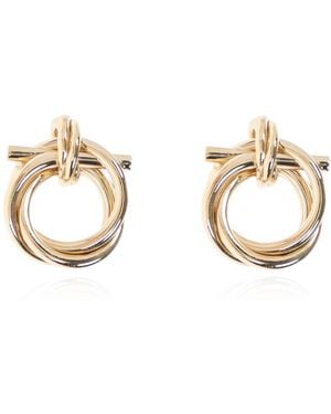 Ferragamo Logo Earrings - Metallic