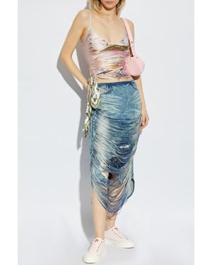 DIESEL Denim Skirt De-Plumy-Fsg - Blue