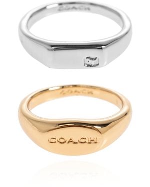 COACH Set Of Two Rings - White