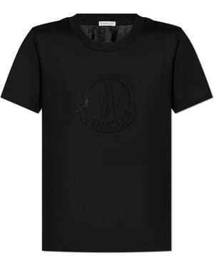 Moncler T-Shirt With Logo - Black
