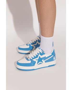 A Bathing Ape Sports Shoes With Logo - Blue