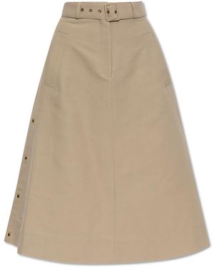 Moncler Skirt With A Waistband - Natural