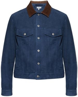 Loewe Suede Jacket - Blue