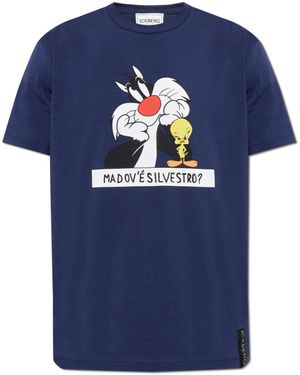 Iceberg T-Shirt With Print - Blue