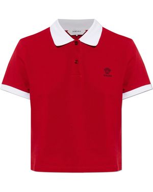 Versace Polo With Embroidered Logo