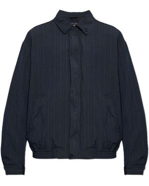 Comme des Garçons Pinstripe Pattern Jacket - Blue