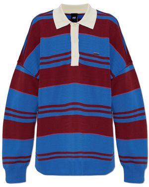 P.E Nation "Strata" Long Sleeve Polo - Blue