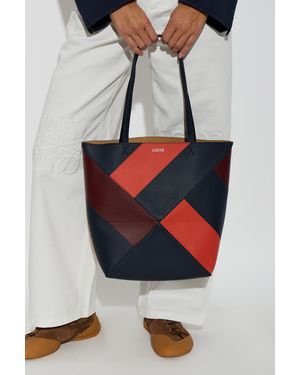 Loewe "Puzzle Flod" Shopper Bag - Blue