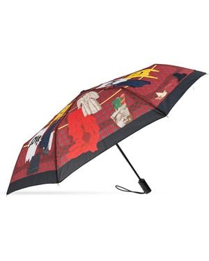Moschino Folding Umbrella - Red