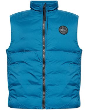 Canada Goose Puffer Vest With Logo Patch - Blue