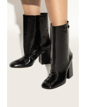 Marni Leather Ankle Boots With Heels - Black