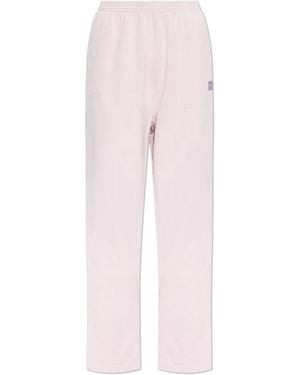 American Vintage Sweatpants With Printed Logo - Pink