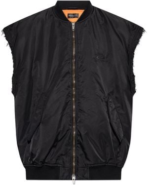 Balenciaga Vest With Vintage Effect - Black