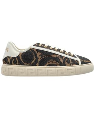 Versace Sports Shoes With Lurex Thread - Black