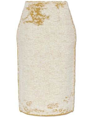 Maison Margiela Skirt With Decorative Weave - White