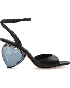 Kate Spade Heart-Shaped Heel Sandals - Black