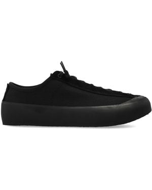 Stone Island Sports Shoes With Logo Patch - Black