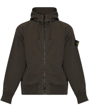 Stone Island Sweatshirt With Logo Patch - Black