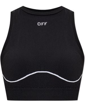 Off-White c/o Virgil Abloh Short Top With Logo - Black