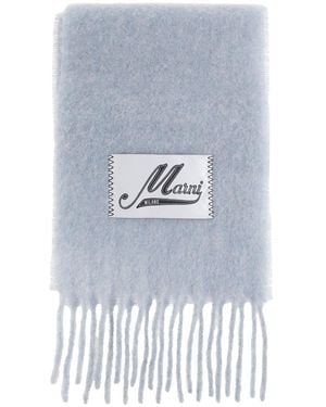 Marni Scarf With Fringes - Blue