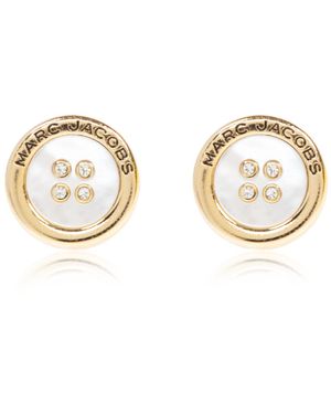 Marc Jacobs Earrings With Logo, - Metallic